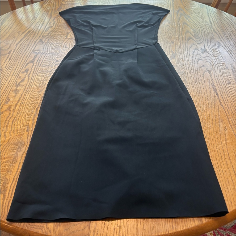 CHIARA BONI Size 40 US 4 Black Sleeveless Boatneck Sheath Cocktail Dress